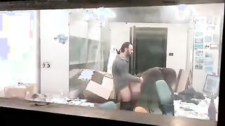 Coppia italiana porca beccata s scopare in ufficio