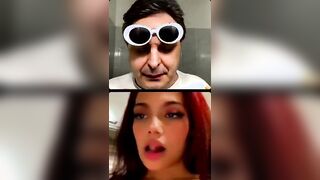 Diretta Instagram Andrea Diprè che ammira il culo della colombiana