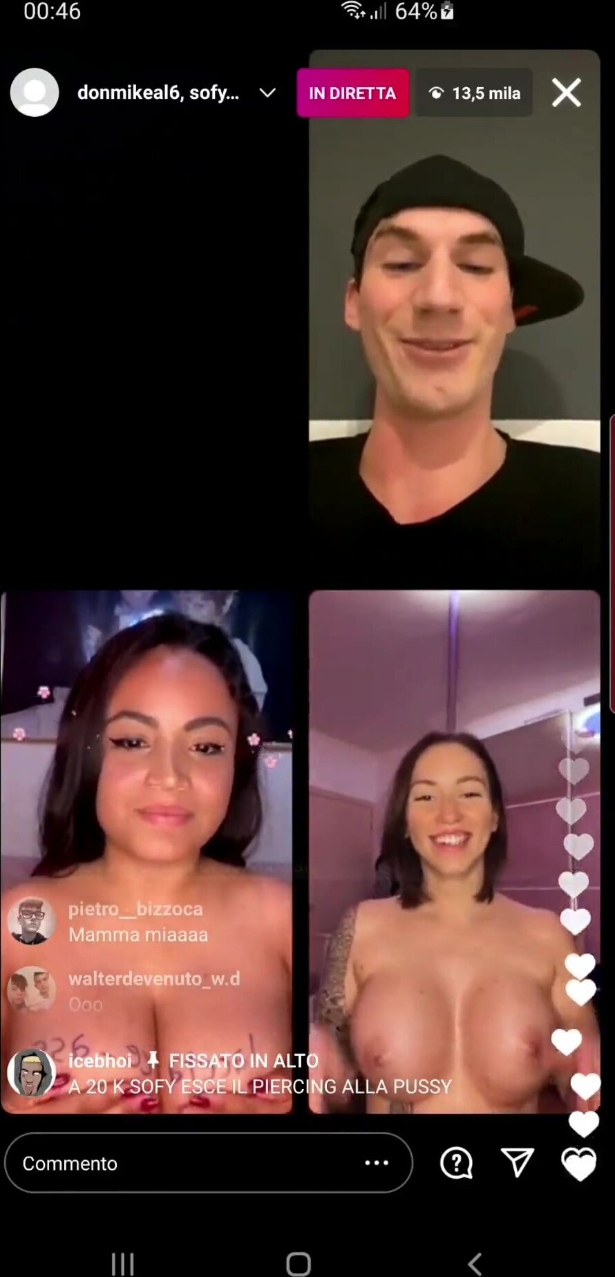 Dirette Instagram - Esci il cazzo che comincio a succhiarti le palle