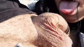 Moglie italiana troia spompina il marito sulla panchina al parco