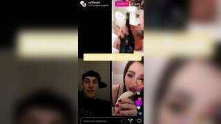 Dirette porno instagram - Due troie italiane spompinano una bottiglia e la banana