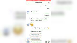 Alice si masturba per il fidanzato al cellulare