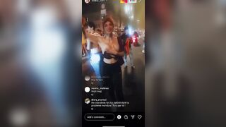 Ragazza albanese festeggia in strada in topless la vittoria della Roma