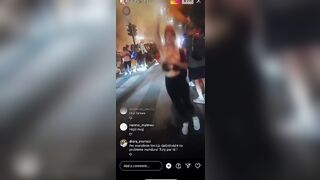 Ragazza albanese festeggia in strada in topless la vittoria della Roma