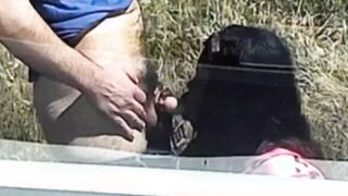 Bocchino prostituta negra all'aperto