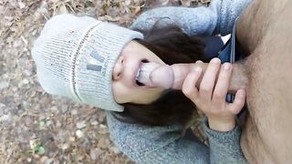 Pompino fidanzata italiana gola profonda all'aperto