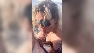 Al mare con collega di mio marito lo sorprendo con un pompino