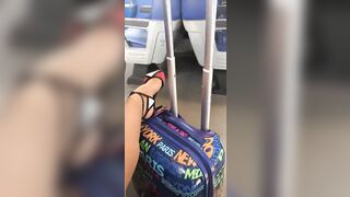 Viaggio in treno in autoreggenti