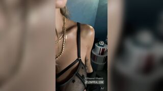 Cristina Buccino in black lingerie