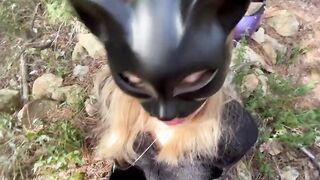 Scopata rischiosa eccitante nel bosco