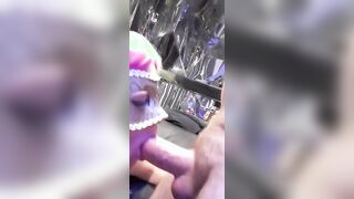 Ti svuoto questo bel cazzo - Pompino moglie con mascherina