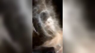 Un bocchino appassionato e rischioso sul balcone