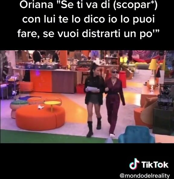 SE TI VA DI SCOPARE CON LUI PUOI FARE E TI RILASSI - Oriana consiglia amica GFVip