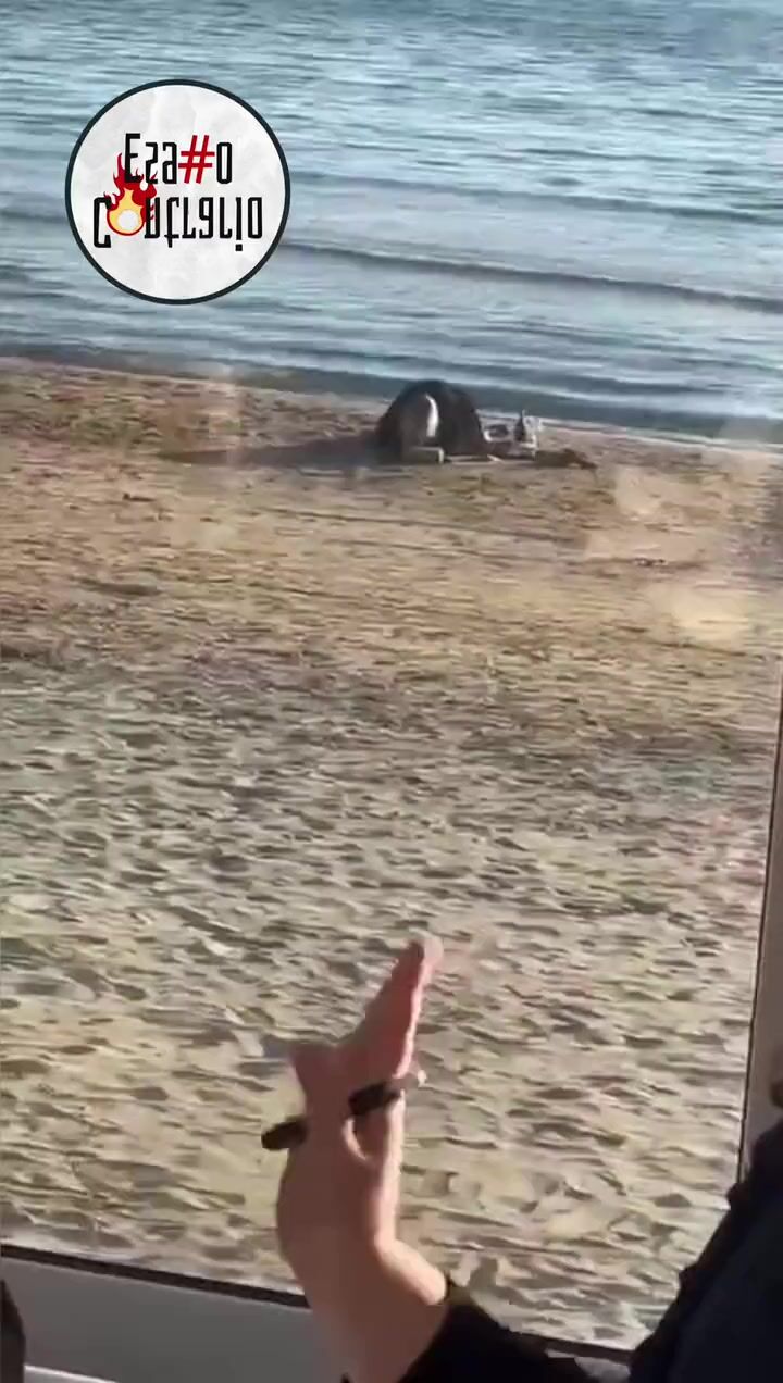 Scauri Scopata in spiaggia in pieno giorno