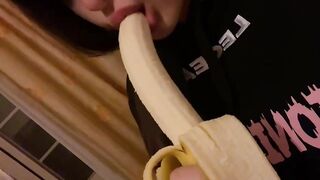 Le piace spompare la banana