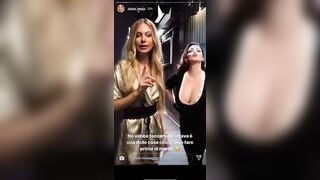 Taylor Mega palpa le tettone di una maggiorata prima della diretta