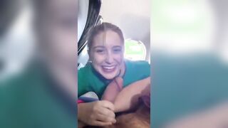 Pompino rischioso in aereo fidanzata