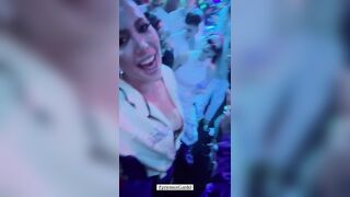 Wanda Nara in discoteca