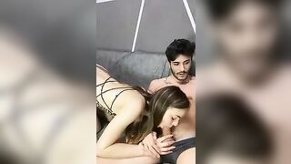 Coppia italiana fidanzati - Pompino biondina porcella