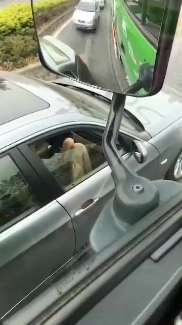 Ditalino esibizionista in macchina