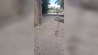 Moglie troia si masturba nel casolare