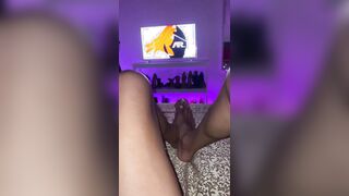 Trans italiana si sega il cazzo