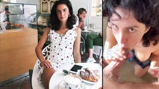 Pompino Milf italiana sborrata sulle tette