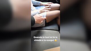 Quando il marito ti chiede di toglierti le mutandine in taxi