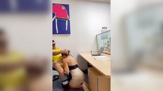 Per rinnovare il contratto la segretaria si fa scopare dal suo capo