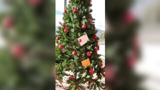 Mady tettona body rosso in intimo natalizio OF