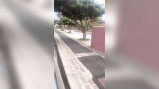 Fidanzata esce le tette e mostra il culo al suo ragazzo col plug anale