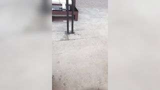 Moglie esibizionista al bar in vacanza