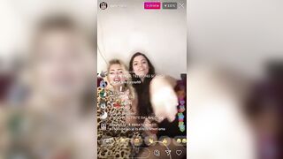 Denise limona con la sua amica in live Instagram