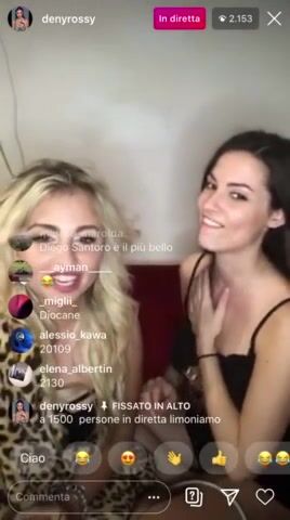 Denise limona con la sua amica in live Instagram