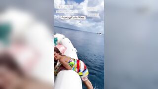 Veronica Maya porca in barca