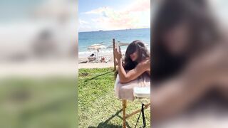 J4smine Salv4t1 ex on the beach Italia massaggio con olio in spiaggia