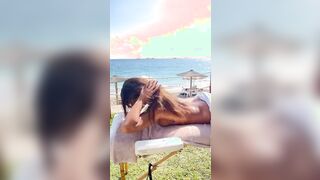 J4smine Salv4t1 ex on the beach Italia massaggio con olio in spiaggia