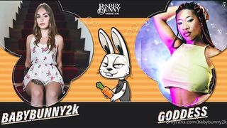 BabyBunny trio con amica nera MMF