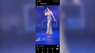 Arisa tette al concerto a San Siro