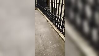 Ragazza esibizionista flsh culo per strada