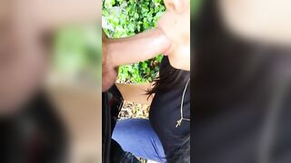 Pompino fidanzata italiana all'aperto Pov