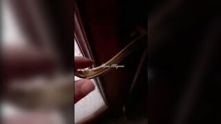 Spia coinquilina tettona che si masturba sul divano