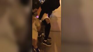 Scopata sul lungomare Coppia esibizionista