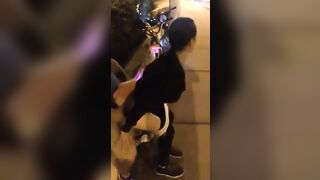 Scopata sul lungomare Coppia esibizionista