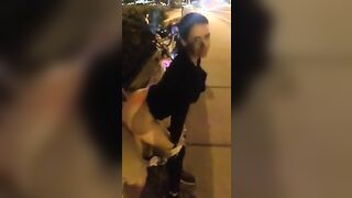 Scopata sul lungomare Coppia esibizionista