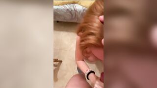 VIENI QUA CHE SBORRO - Pompino fidanzata rossa italiana,scopata e sborrata in faccia