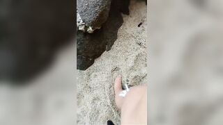 Inculata forte in spiaggia fino a farle male - BASTA FA MALE