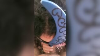 Pompino moglie italiana con mascherina Liguria