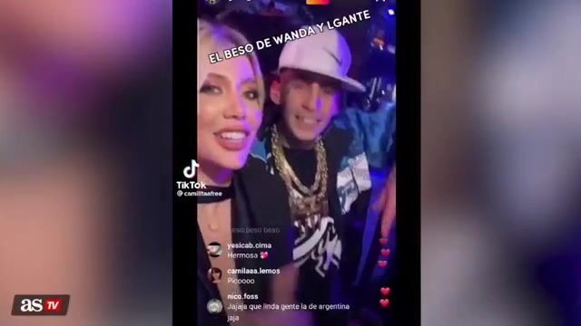 Wanda Nara limona col rapper argentino L-Gante