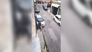 Black la scopa in strada e sentite lei come urla prendendo il cazzo